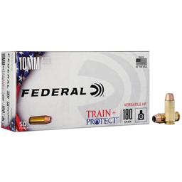 Hand Gun Ammunition FED TRAIN/PROTCT 10MM 180GR VHP 50 image 1