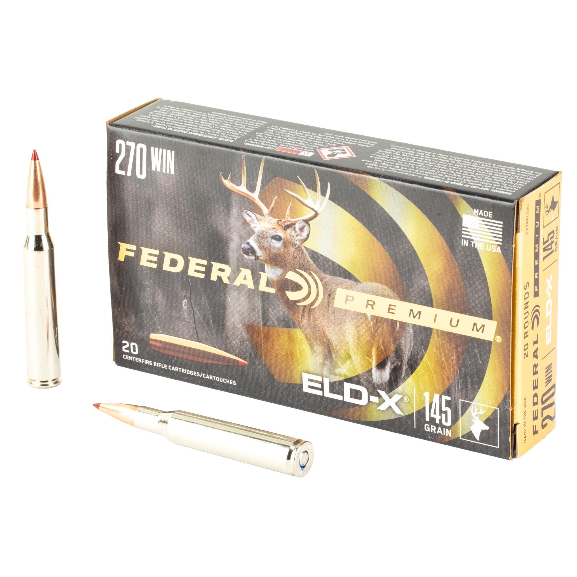 Rifle Ammunition FED PREM 270WIN 145GR ELDX 20/200 image 1