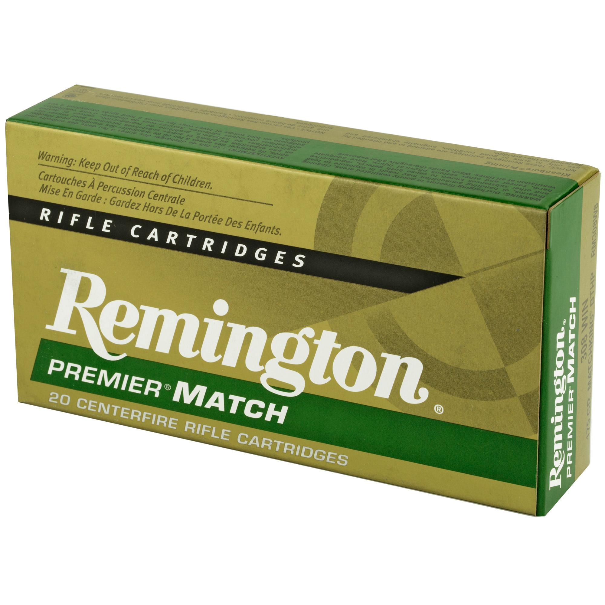 Rifle Ammunition REM MATCHKING 308WIN 175GR BTHP 20/ image 3