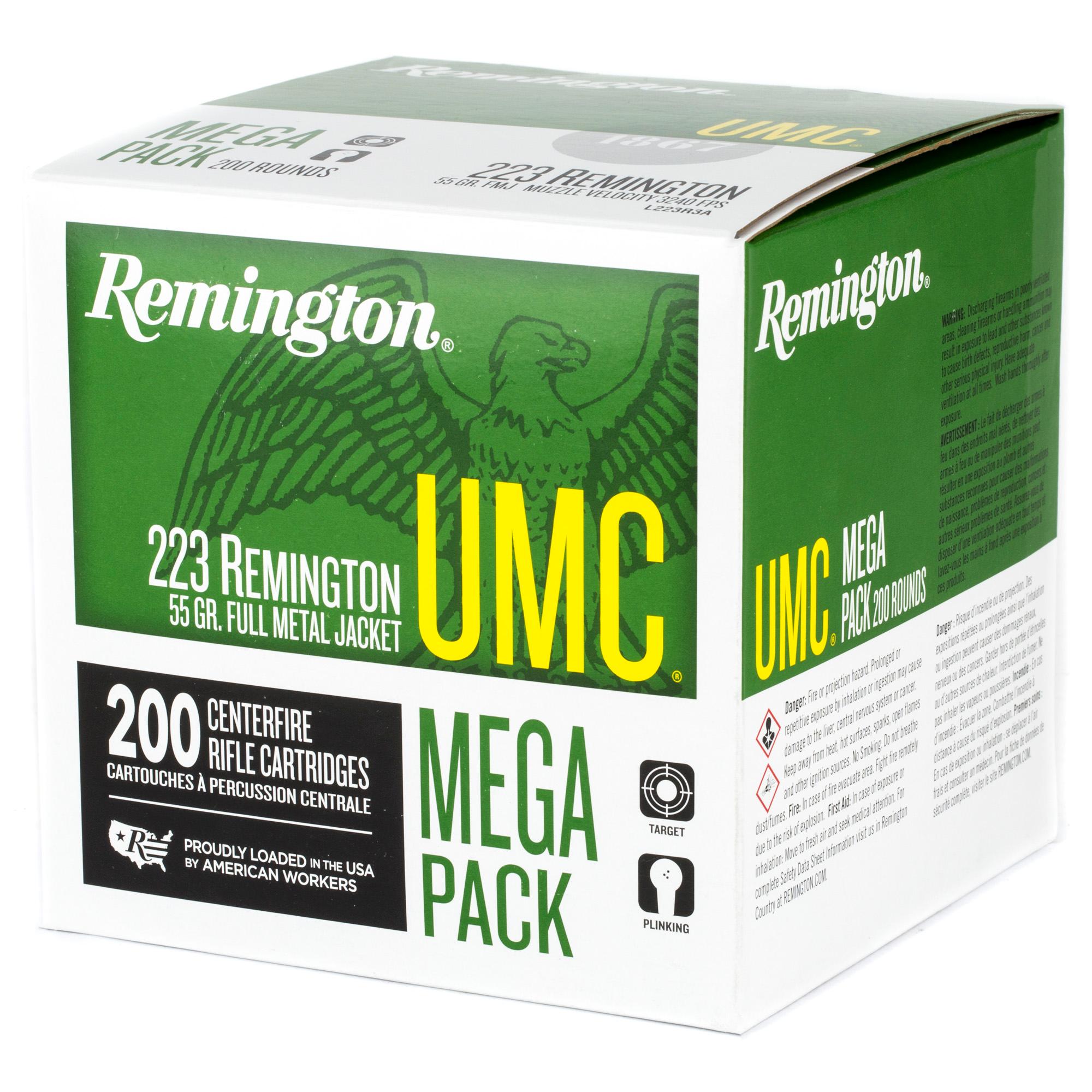 Rifle Ammunition REM UMC MP 223REM 55GR 200/800 image 3