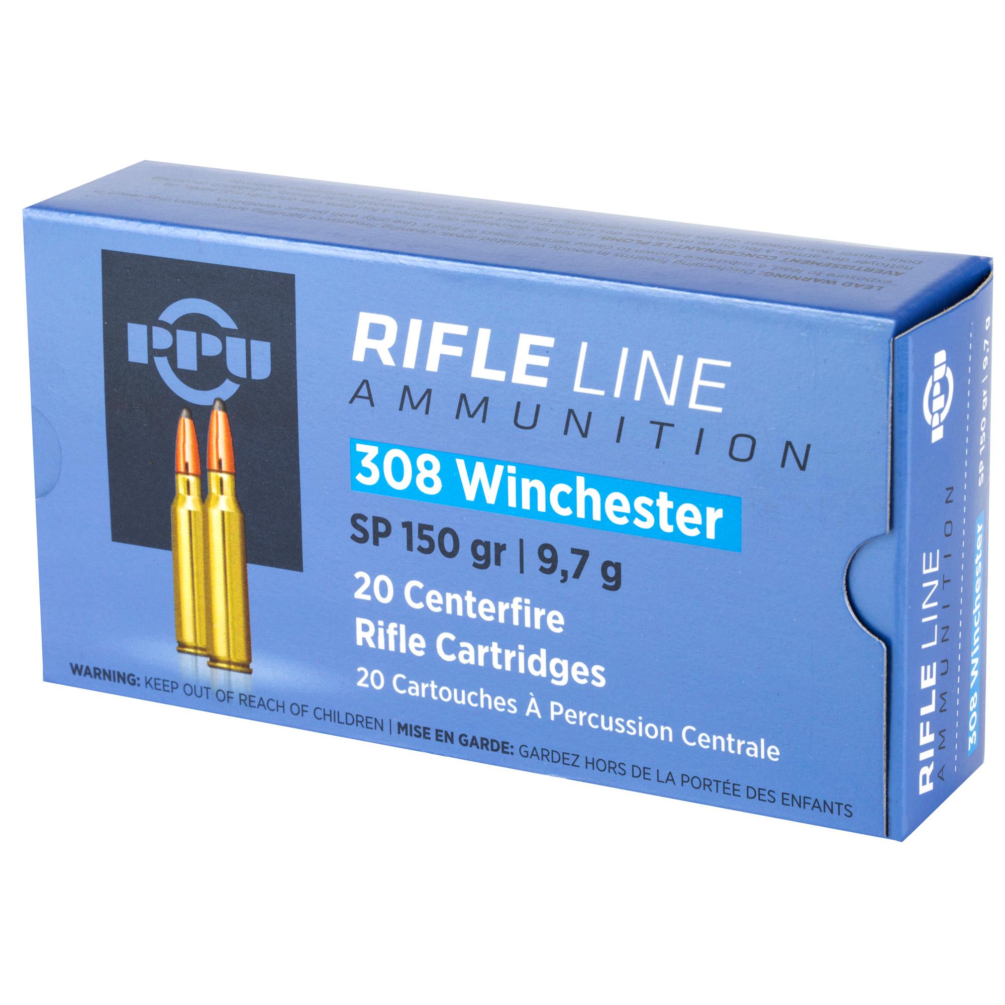 Rifle Ammunition PPU 308WIN SP 150GR 20/200 image 3