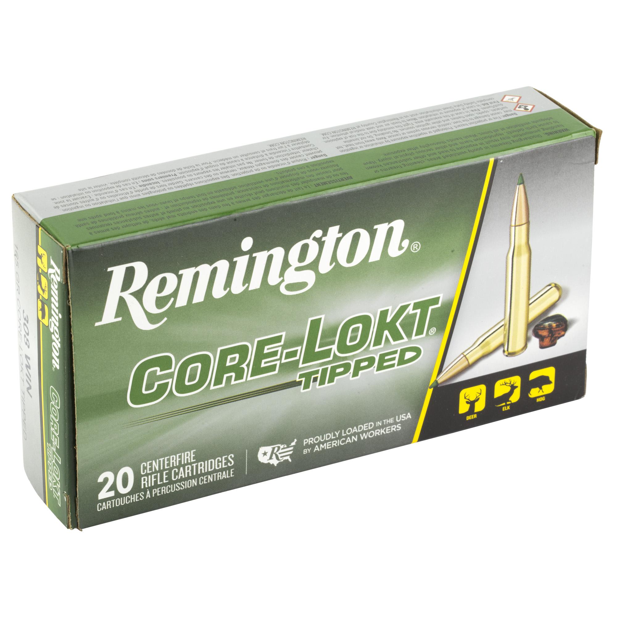 Rifle Ammunition REM 308 WIN 165GR CLOK TIPPED 20/200 image 2