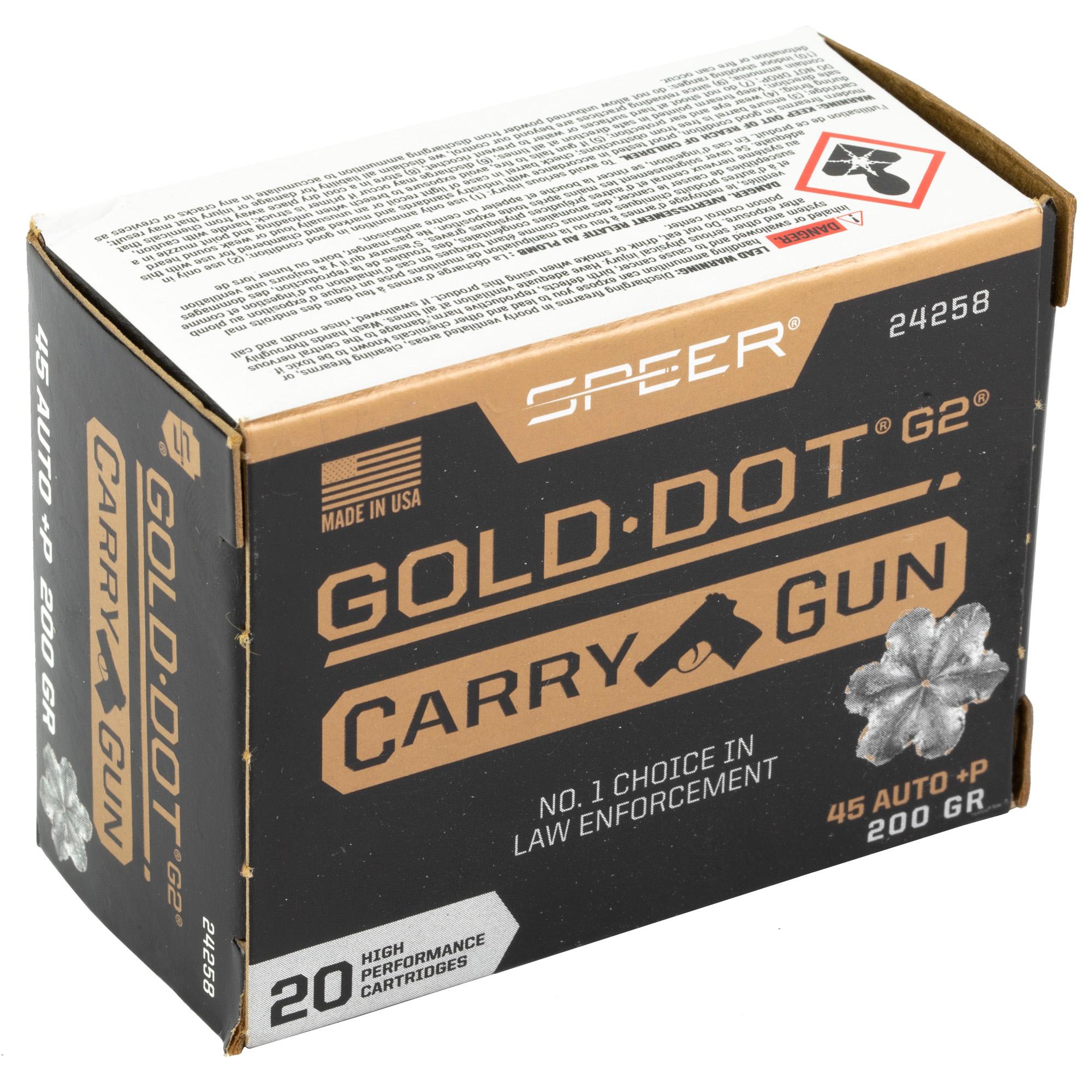 Hand Gun Ammunition SPR GLD DT CARRY GUN 45AUTO +P 200GR image 2