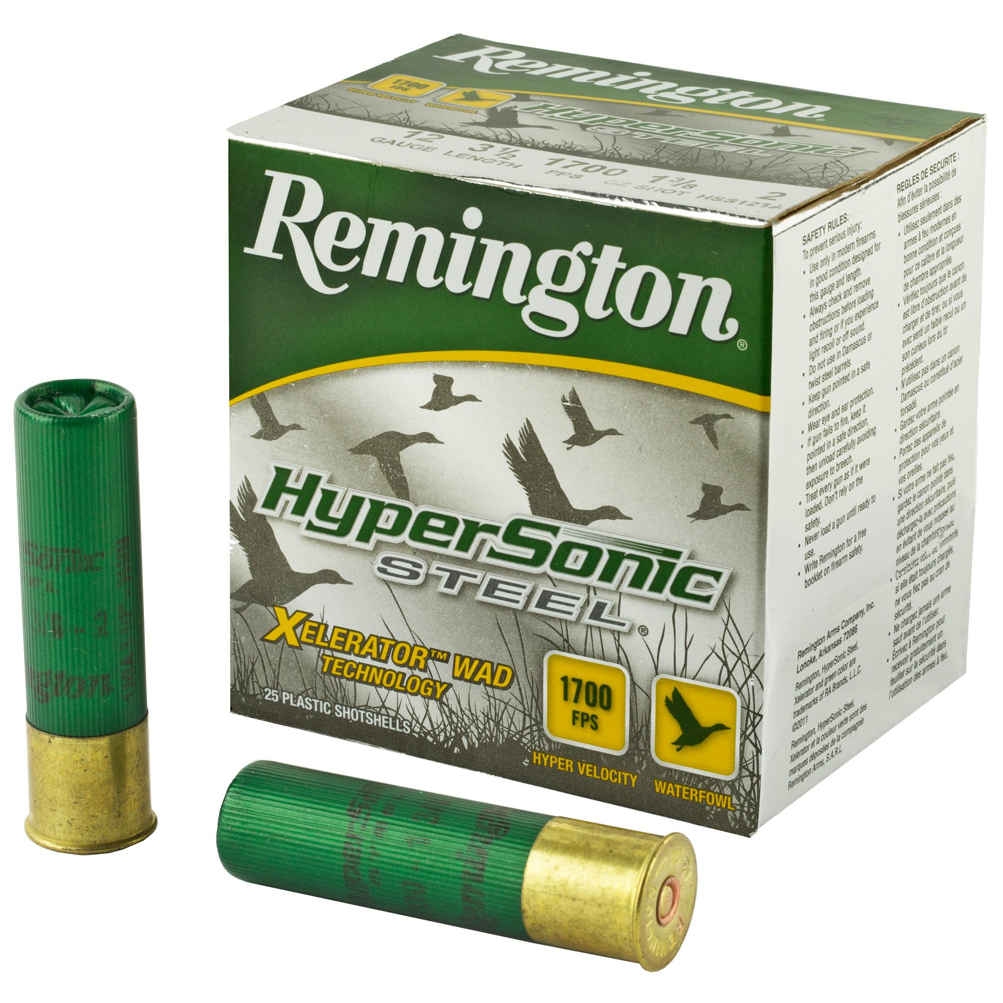 Shot Shell Ammunition REM HYPSNC STL 12GA 3.5" #2 25/250 image 1