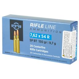 Rifle Ammunition PPU 7.62X54R SP 150GR 20/200 image 3