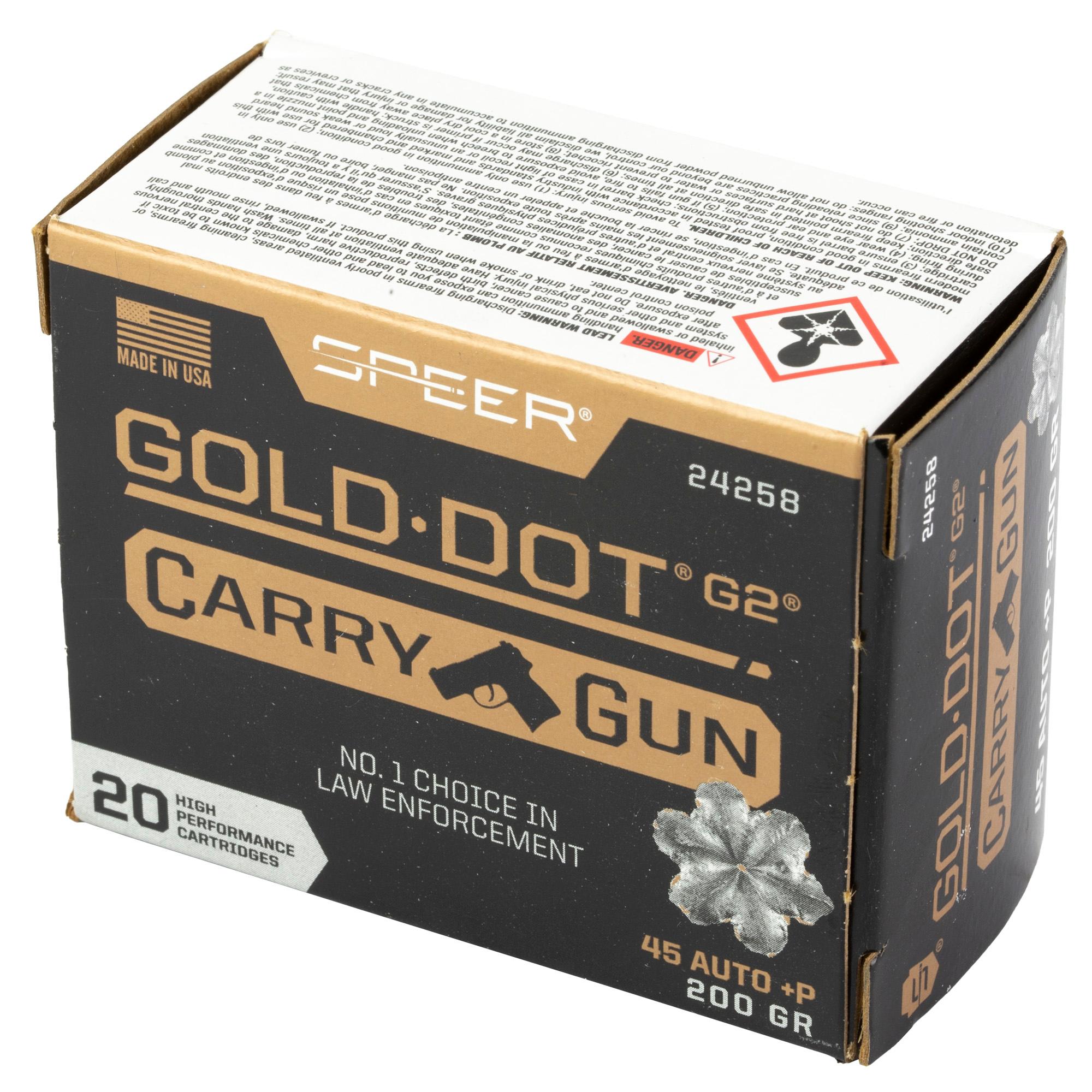 Hand Gun Ammunition SPR GLD DT CARRY GUN 45AUTO +P 200GR image 3