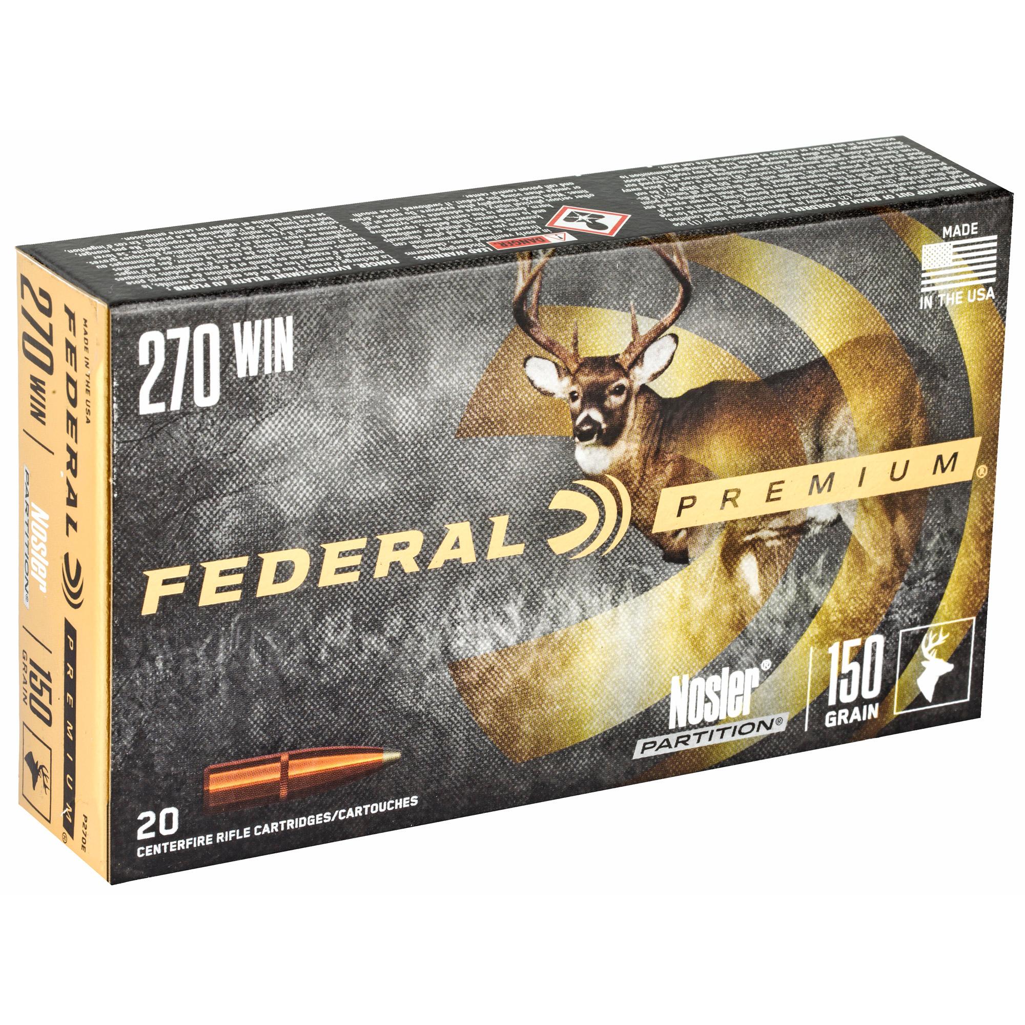 Rifle Ammunition FED PRM 270WIN 150GR NP 20/200 image 2