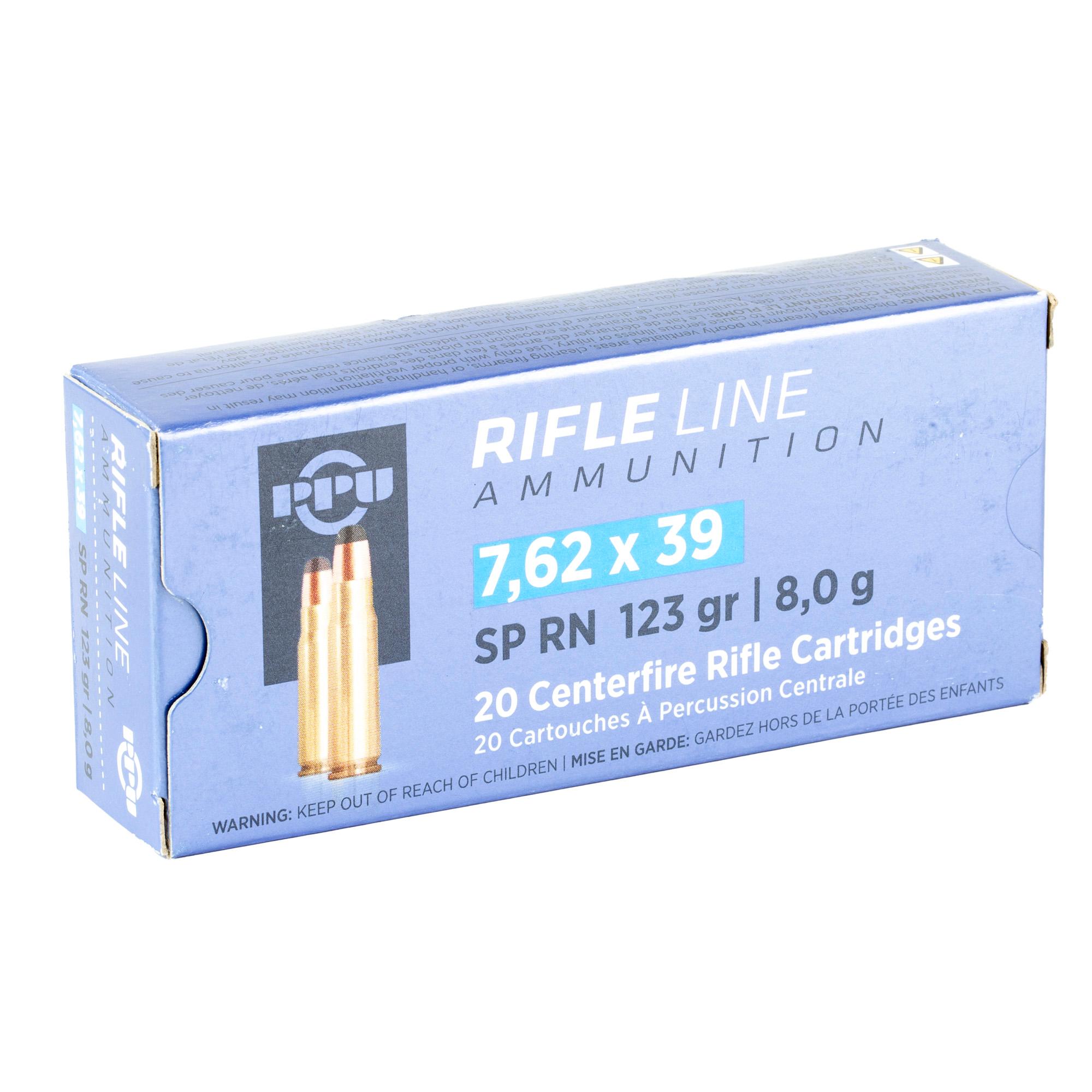 Rifle Ammunition PPU 7.62X39 SP 123GR 20/1000 image 2