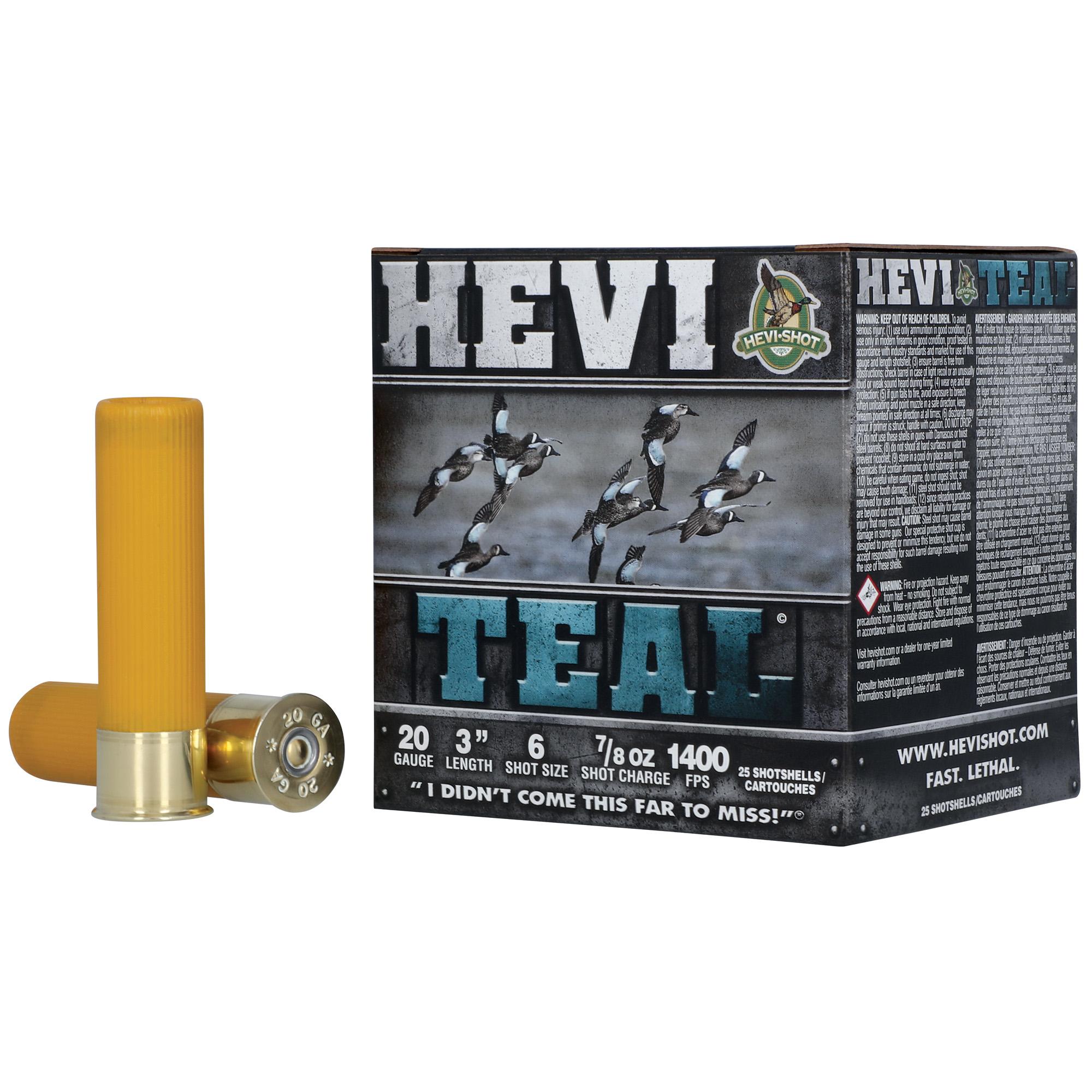 Shot Shell Ammunition HEVI TEAL 20GA 3" #6 25/250 image 1