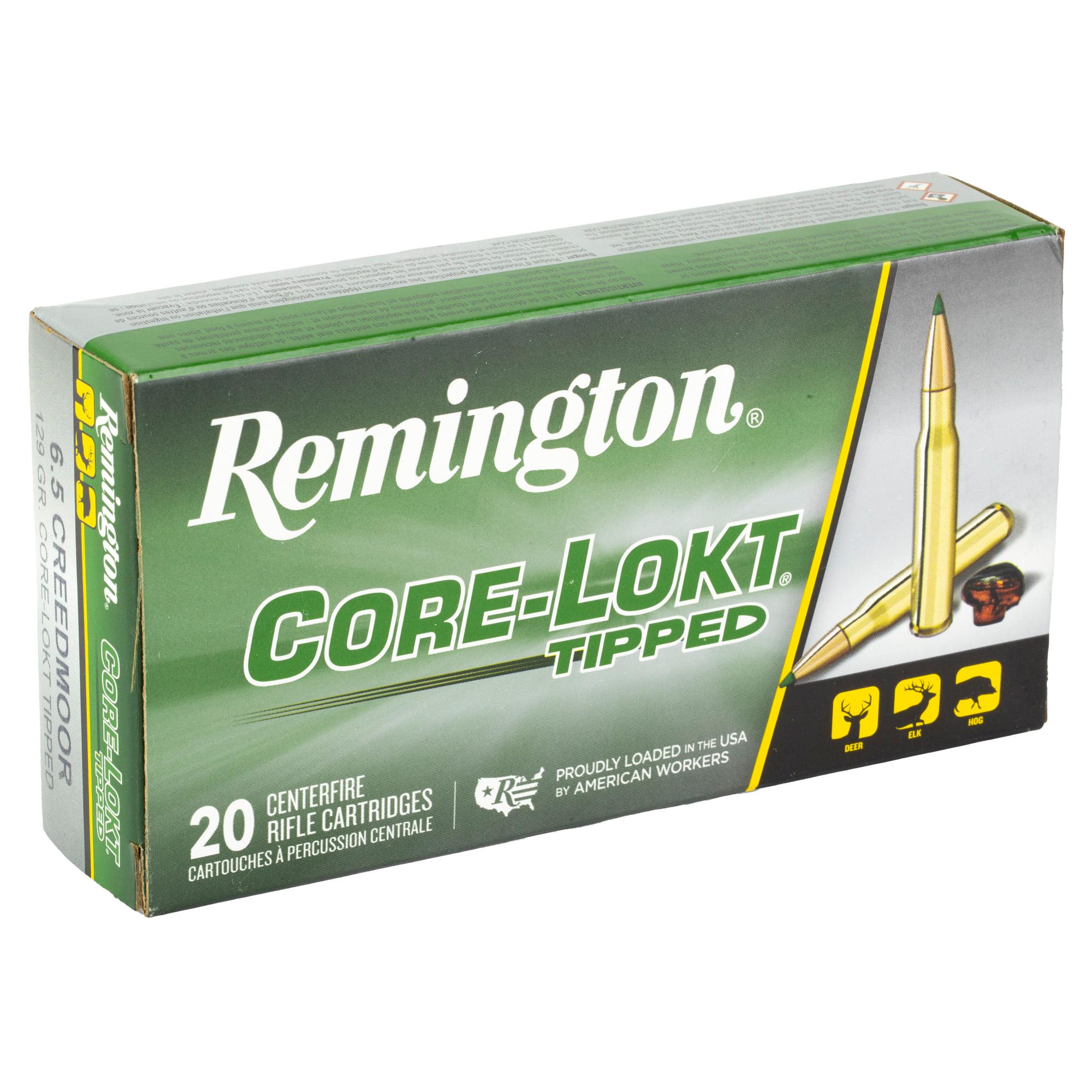 Rifle Ammunition REM 6.5CRD 129GR CLOK TIPPED 20/200 image 2