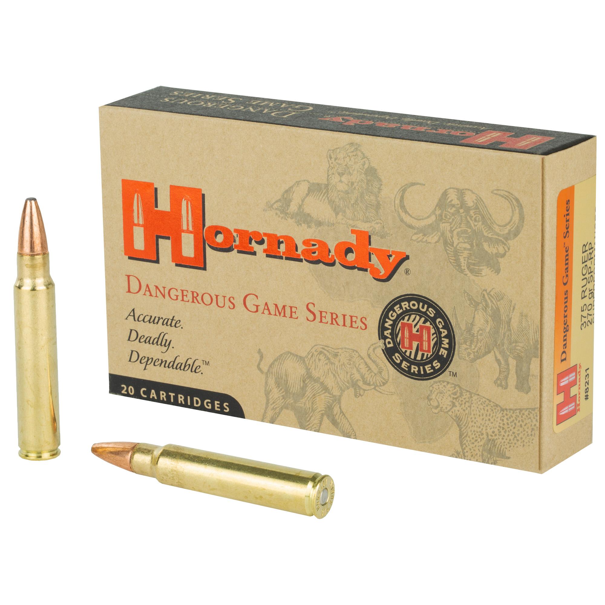 Rifle Ammunition HRNDY 375RUG 270GR SP-RP 20/120 image 1