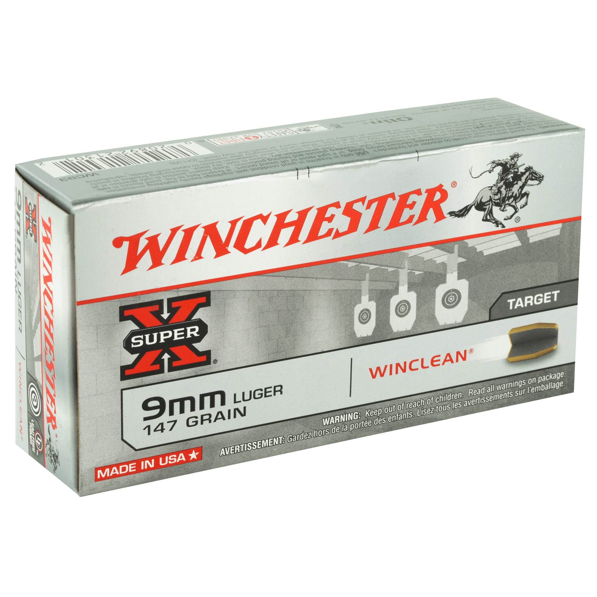 Hand Gun Ammunition WIN SPRX WINCLEAN 9MM 147GR 50/500 image 2