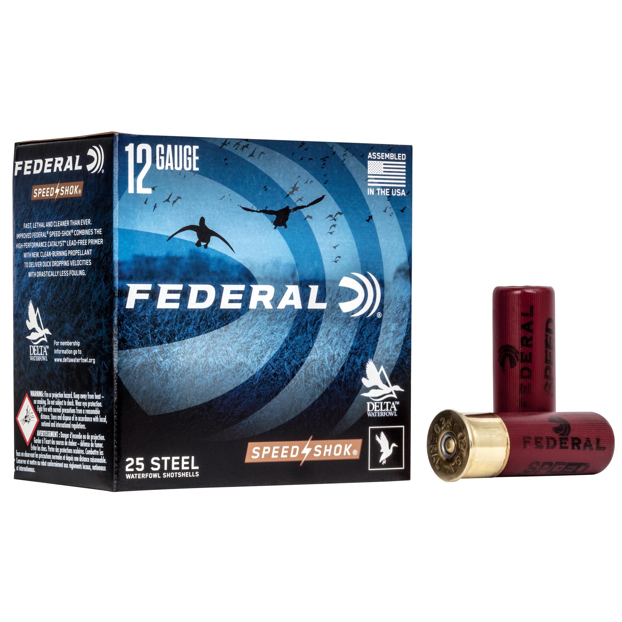 Shot Shell Ammunition FED SPEED SHOK 12GA 2.75" #4 25/250 image 1