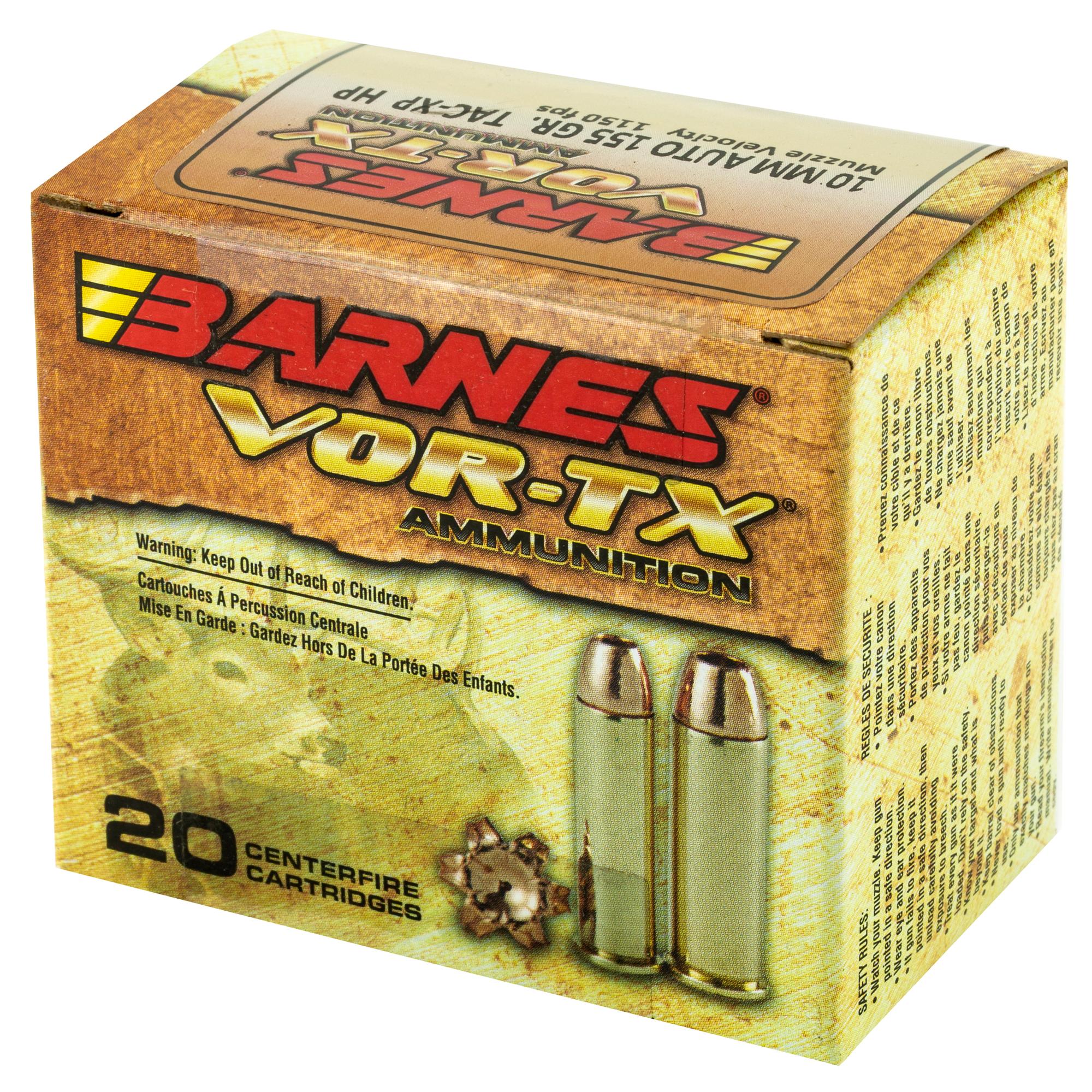 Hand Gun Ammunition BARNES VOR-TX 10MM 155GR XPB 20/200 image 3