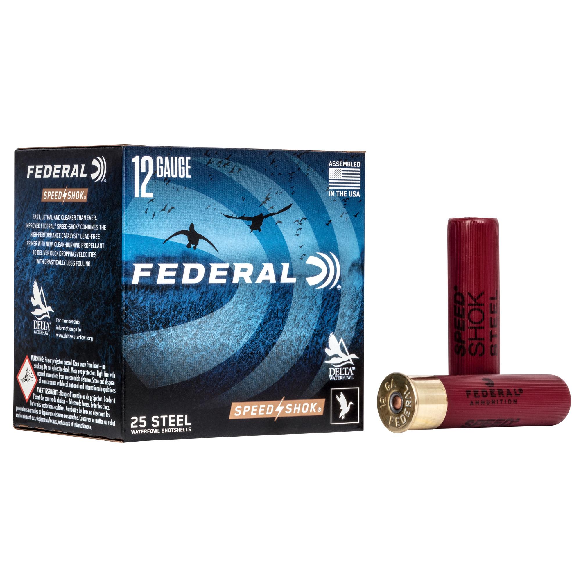 Shot Shell Ammunition FED SPEED SHOK 12GA 3.5" #4 25/250 image 1