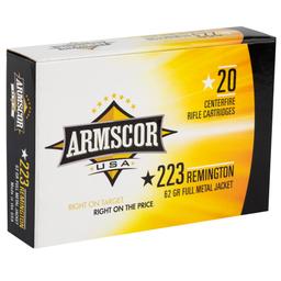 Rifle Ammunition ARMSCOR 223REM 62GR FMJ 20/1000 image 2