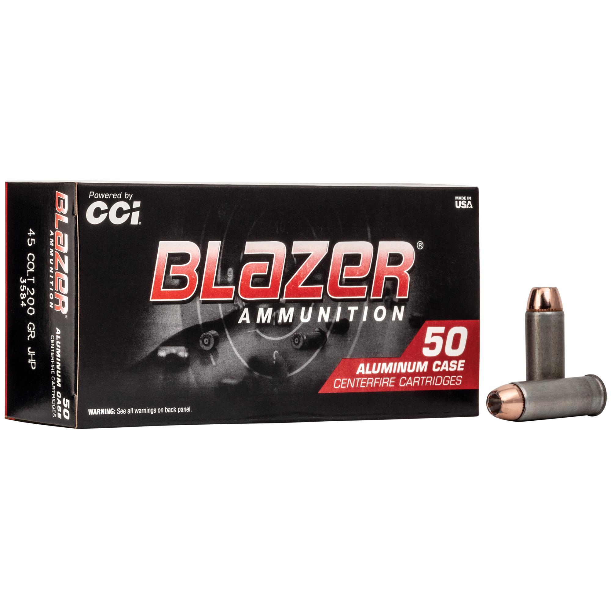 Hand Gun Ammunition BLAZER 45 COLT 200GR JHP 50/1000 image 1