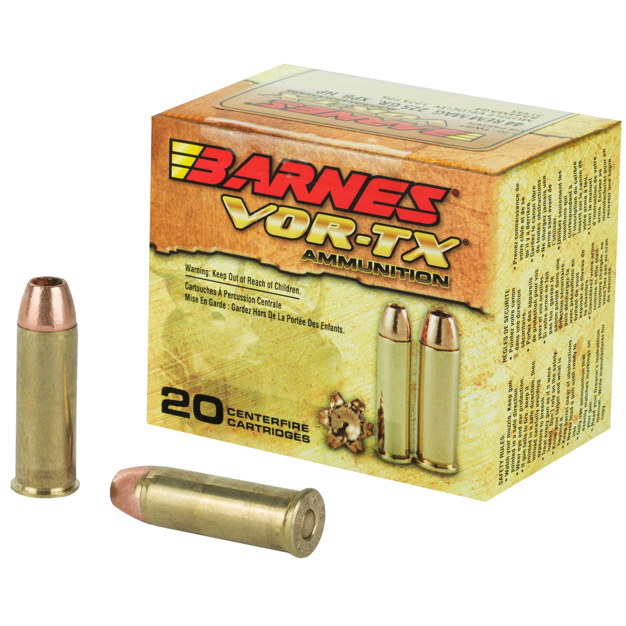 Hand Gun Ammunition BARNES VOR-TX 44MAG 225GR XPB 20/200 image 1