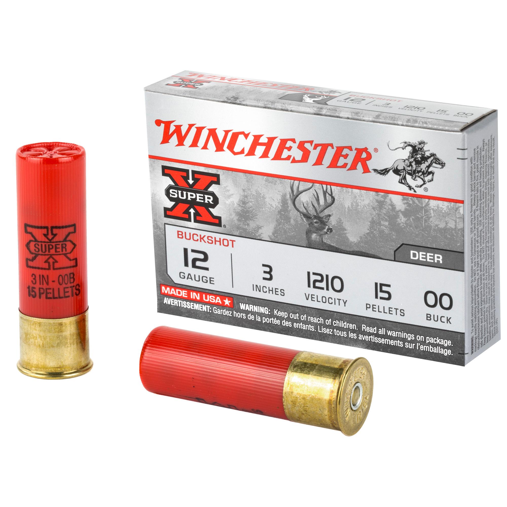 Shot Shell Ammunition WIN SUPERX 12GA 3" 00BK 15P 5/250 image 1