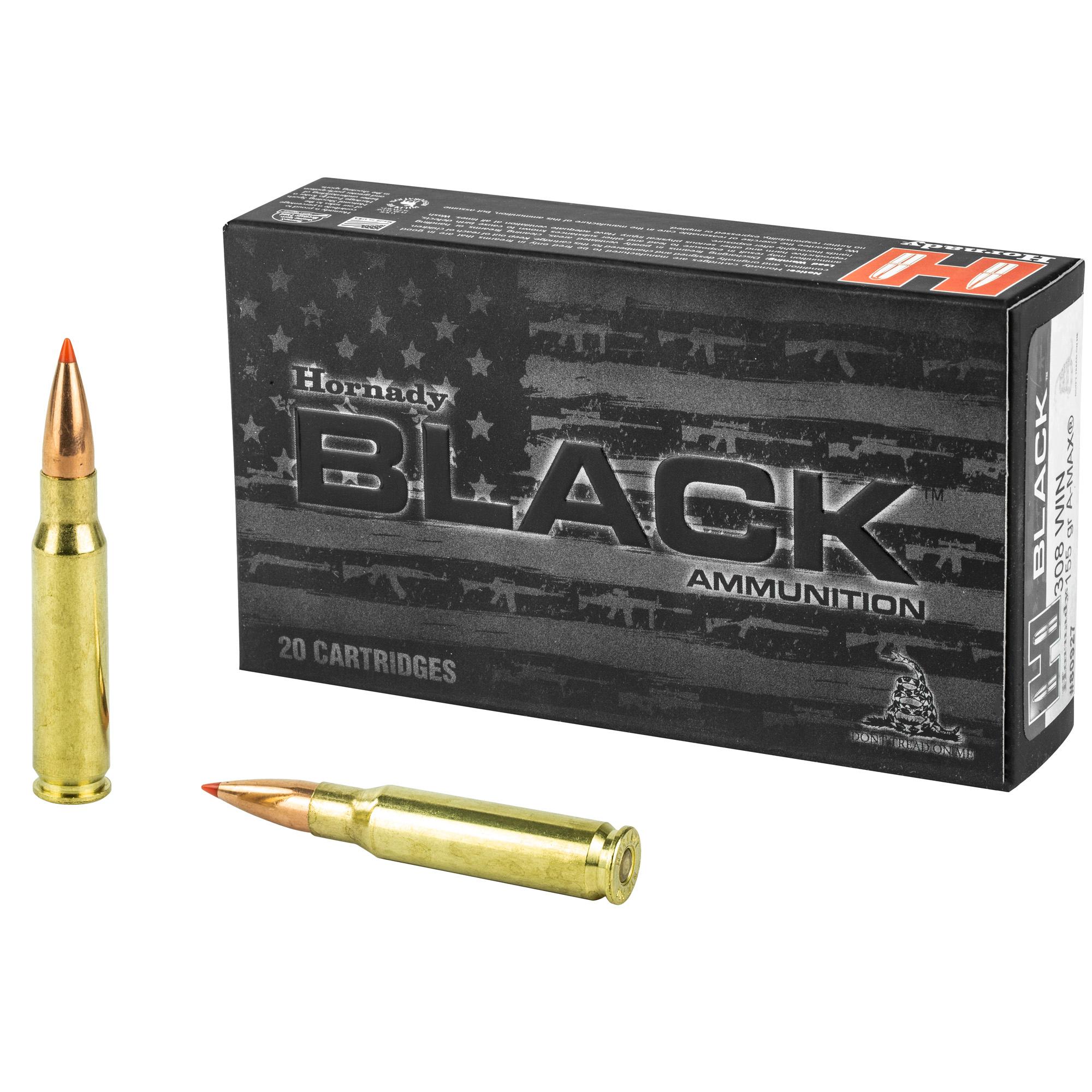 Rifle Ammunition HRNDY BLACK 308WIN 155GR AMAX 20/200 image 1