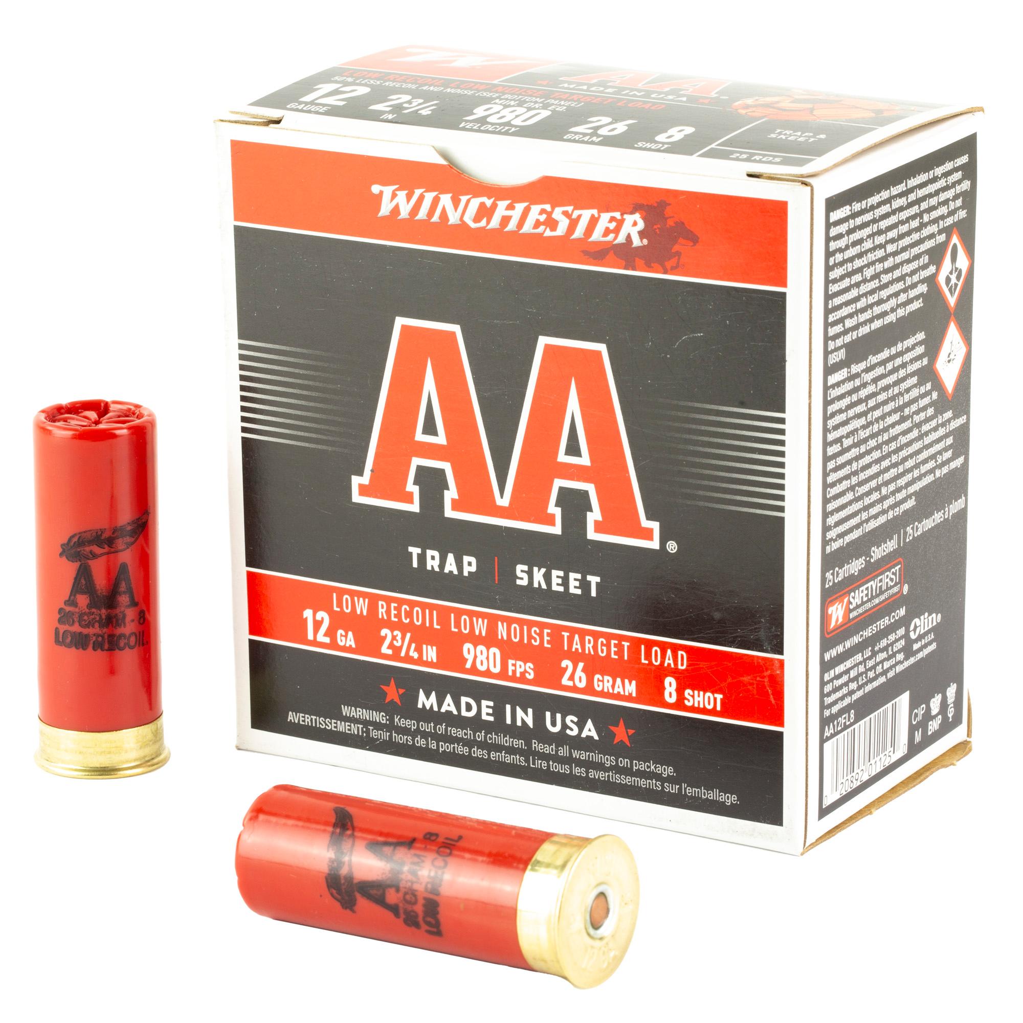 Shot Shell Ammunition WIN AA 12GA 2.75" #8 25/250 image 1