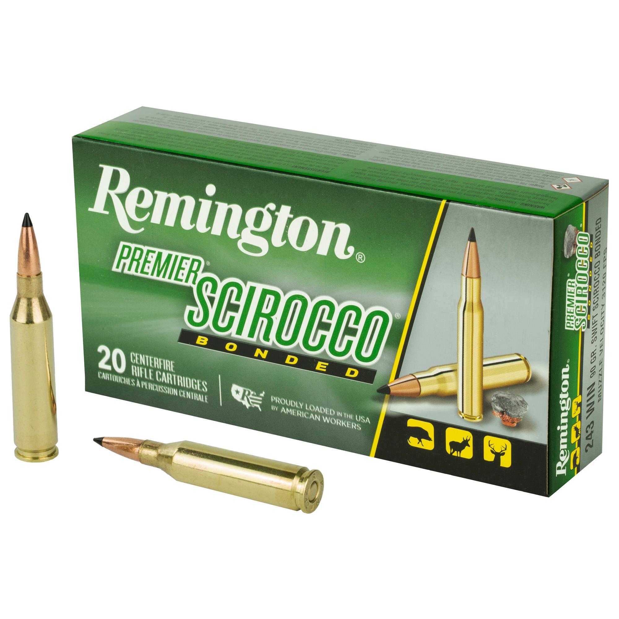 Rifle Ammunition REM SWIFT SCR 243WIN 90GR 20/200 image 1