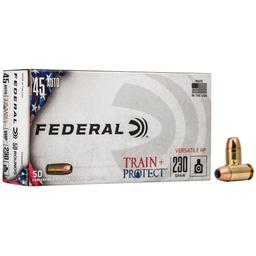 Hand Gun Ammunition FED TRAIN/PROTCT 45ACP 230GR VHP 50 image 1