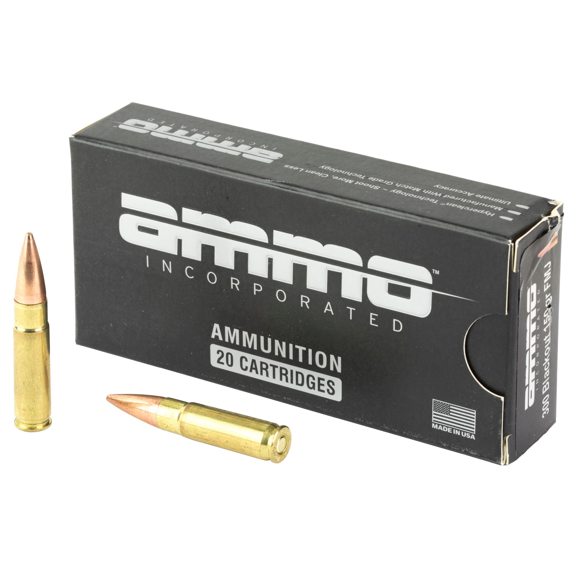 Rifle Ammunition AMMO INC 300BLK 150GR FMJ 20/500 image 1
