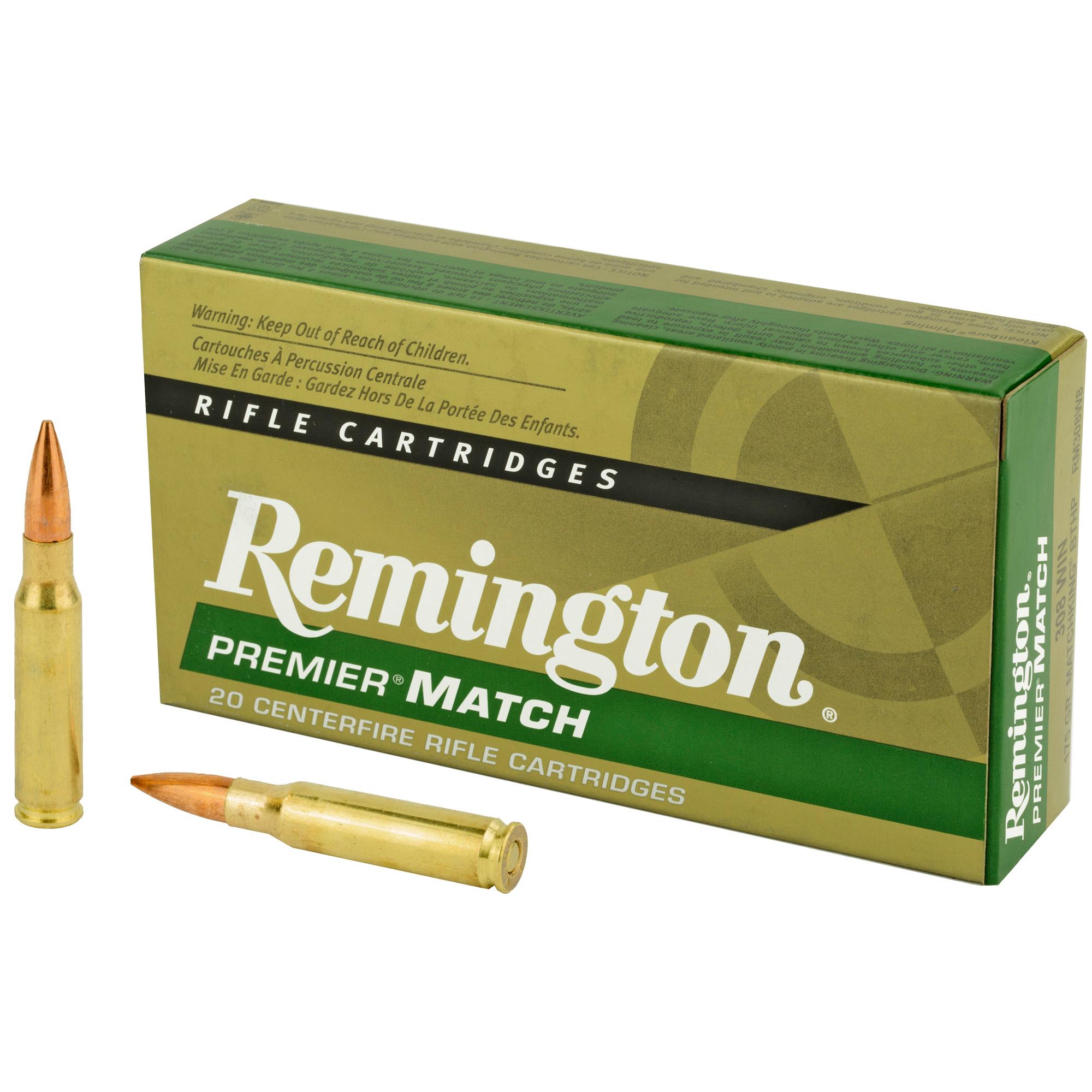 Rifle Ammunition REM MATCHKING 308WIN 175GR BTHP 20/ image 1