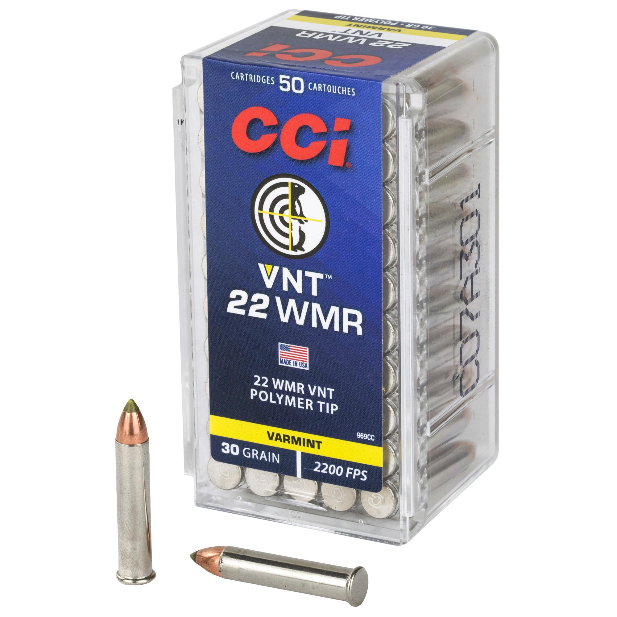 Rimfire Ammunition CCI 22WMR 30GR VARMINT TIP 50/2000 image 1