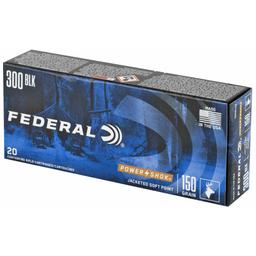 Rifle Ammunition FED 300BLK 150GR POWER-SHK SP 20/200 image 3