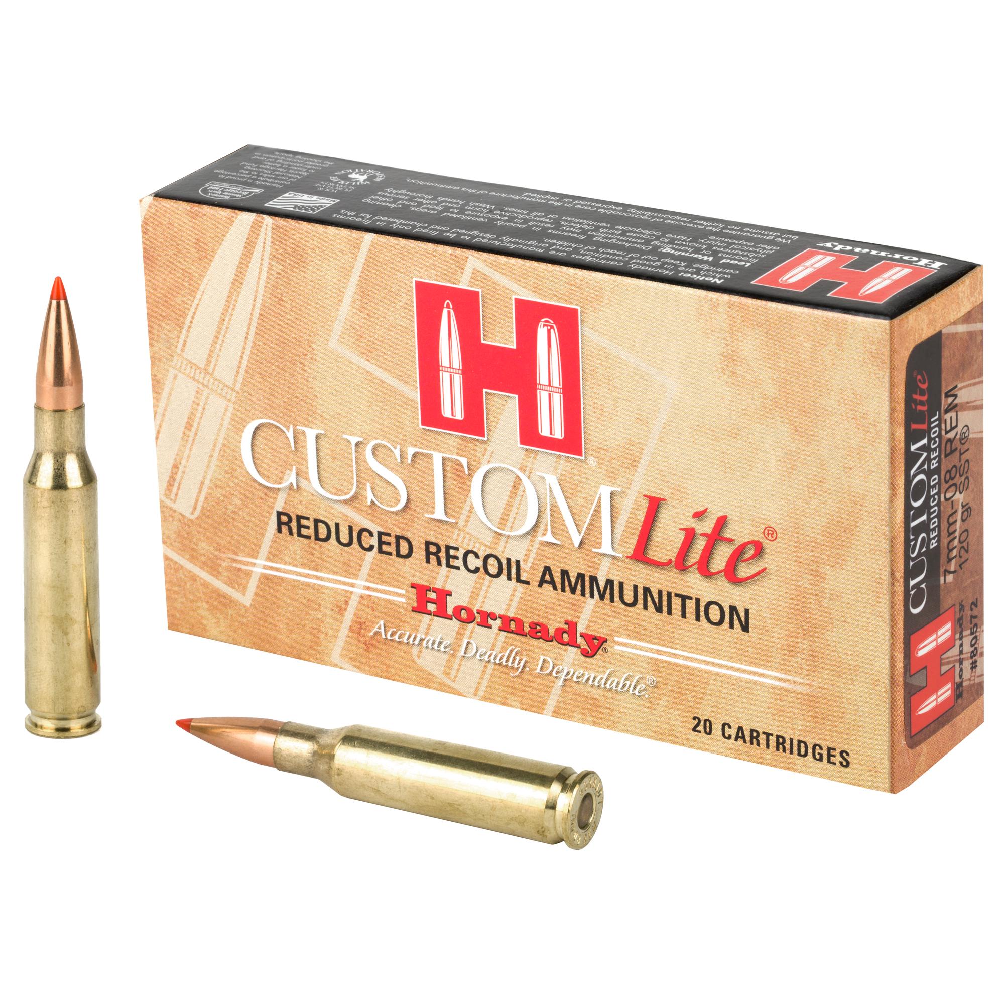 Rifle Ammunition HRNDY CL 7MM-08 120GR SST LT 20/200 image 1