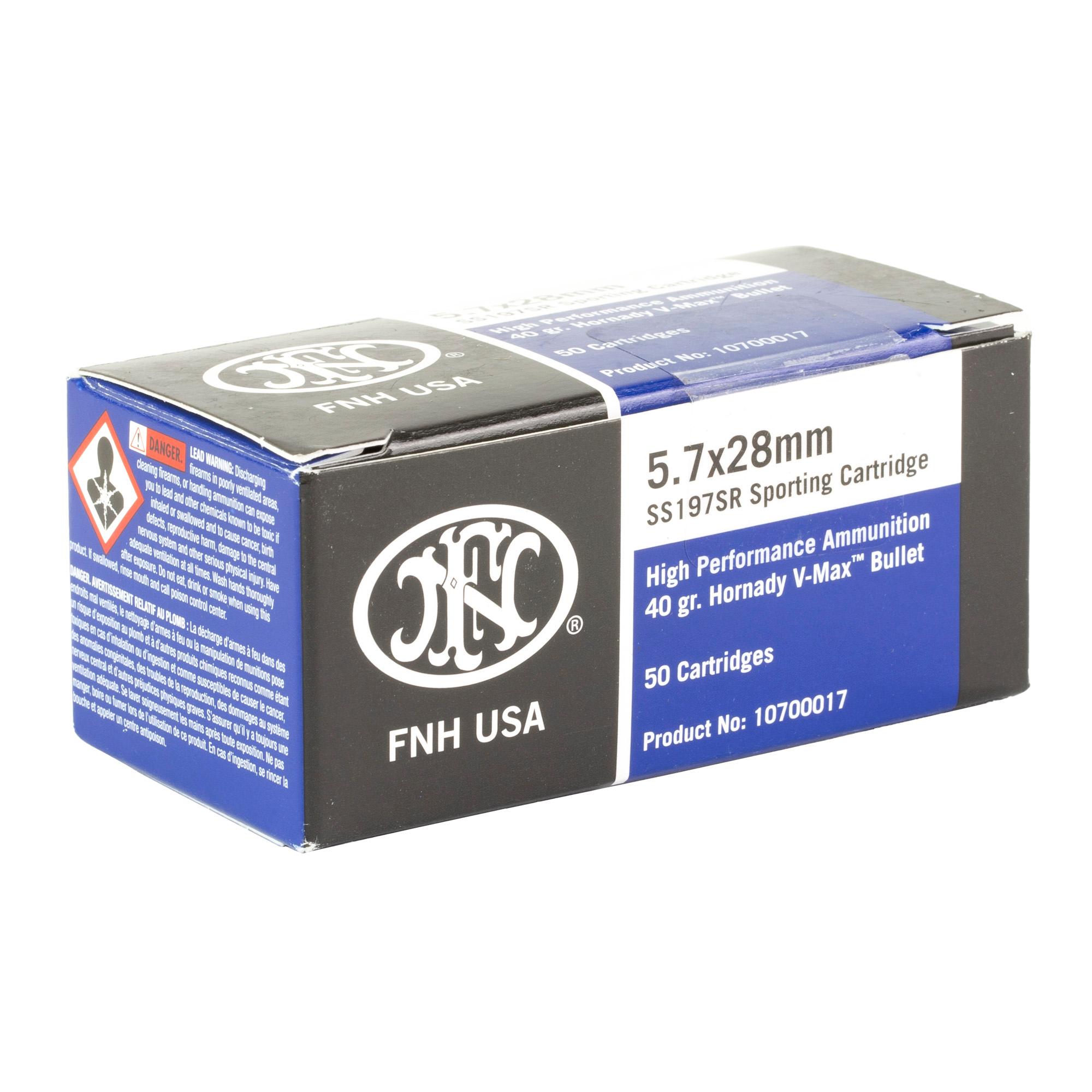 Hand Gun Ammunition FN SS197SR 5.7X28MM 40GR 50/500 image 2