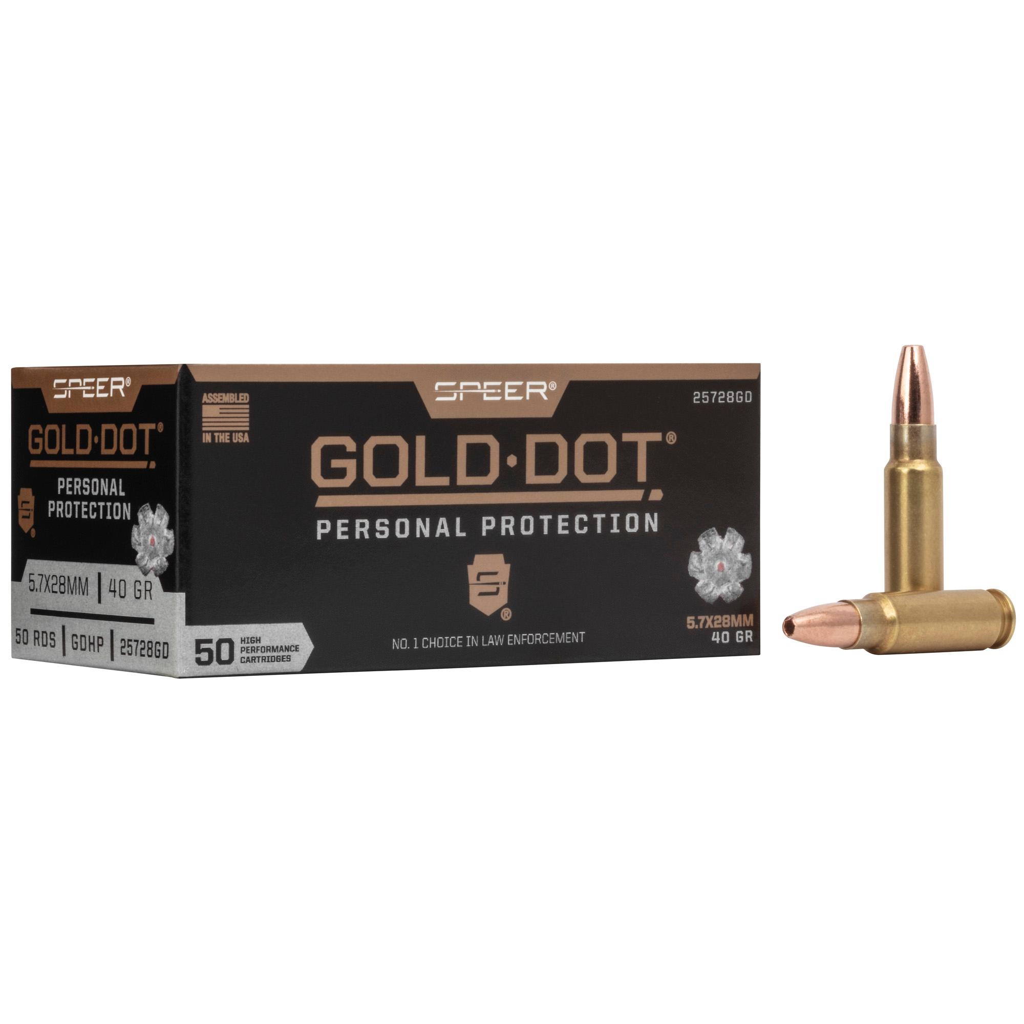 Hand Gun Ammunition SPR GOLD DOT 5.7X28MM 40GR HP 50/500 image 1