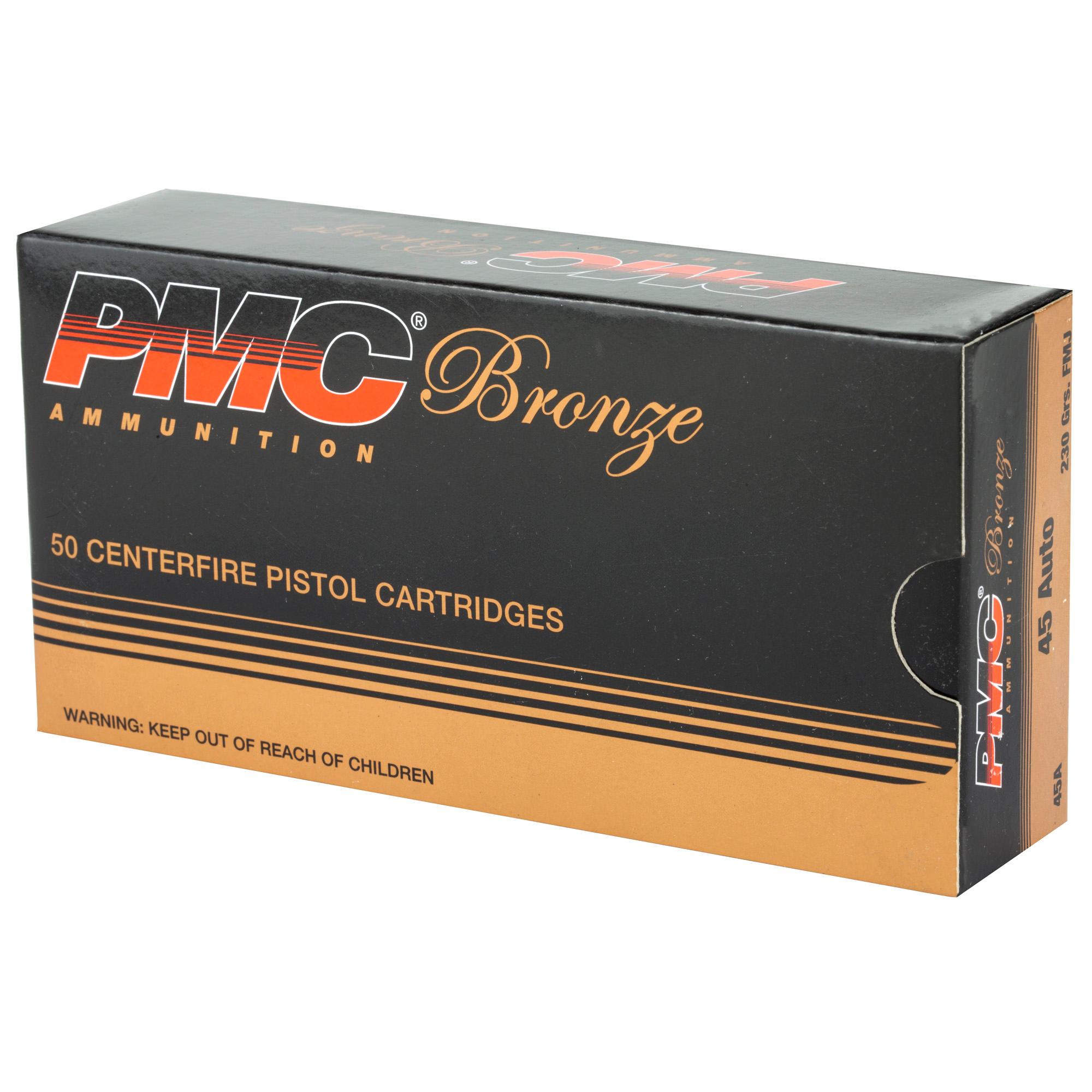 Hand Gun Ammunition PMC BRNZ 45ACP 230GR FMJ 50/1000 image 3