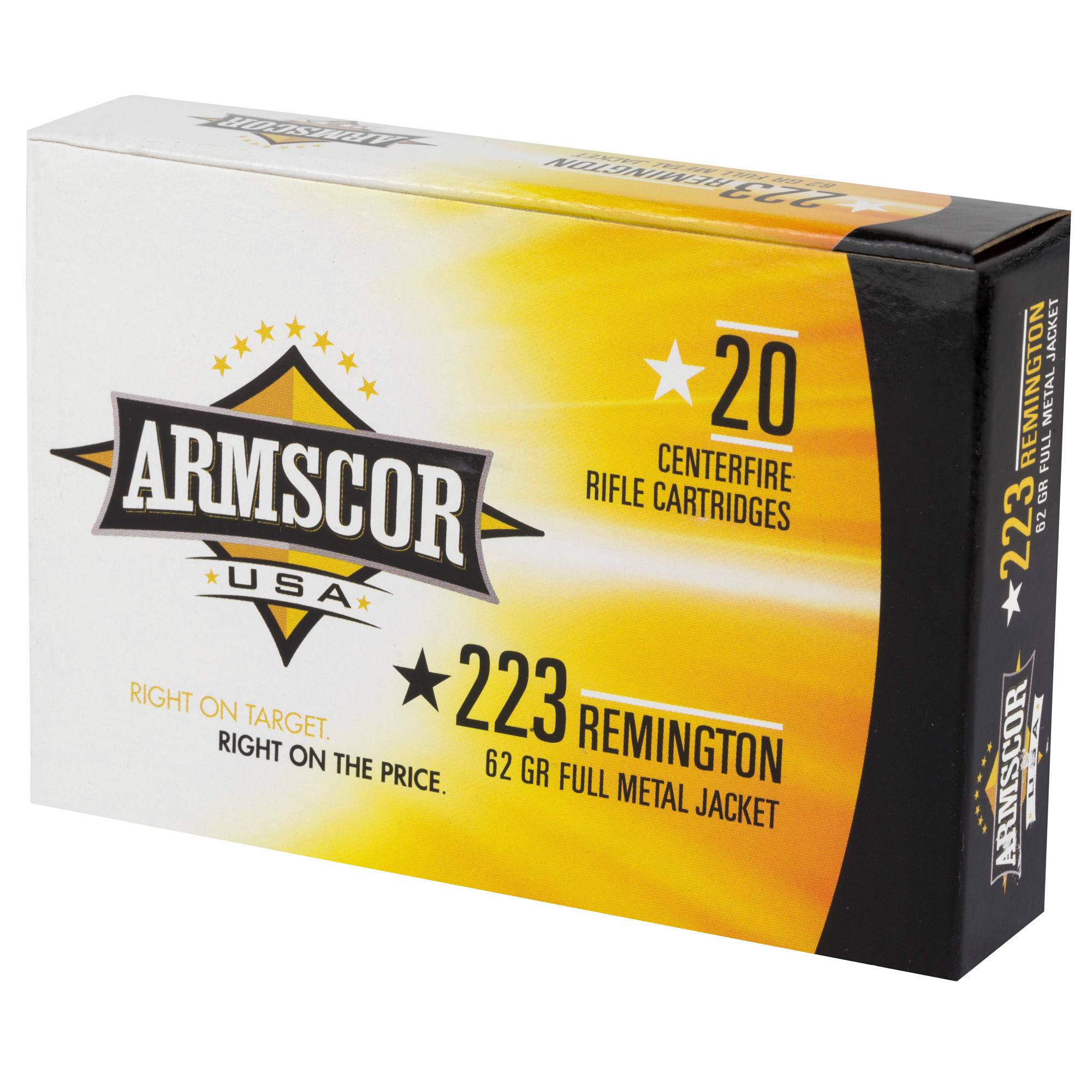 Rifle Ammunition ARMSCOR 223REM 62GR FMJ 20/1000 image 3