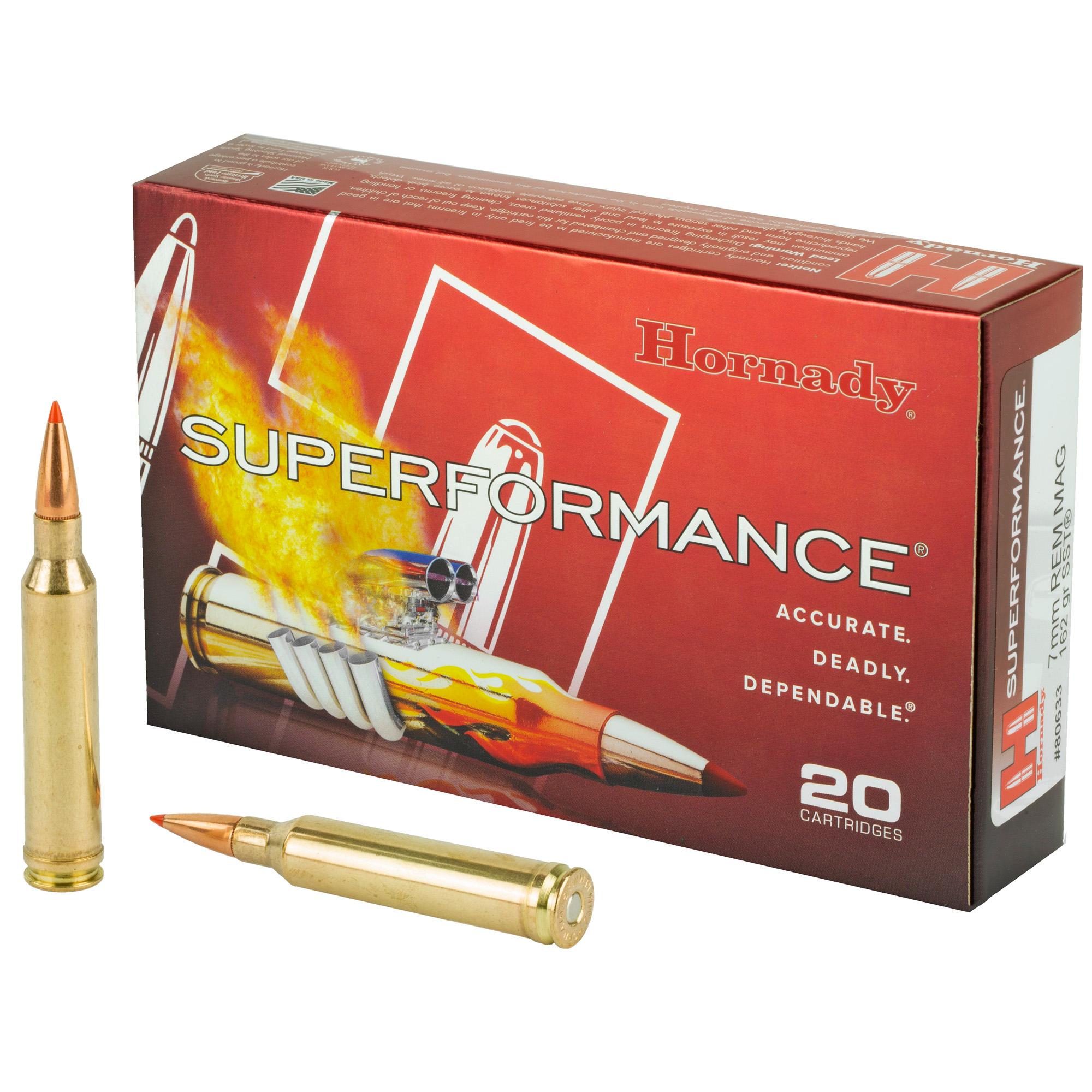 Rifle Ammunition HRNDY SF 7MMREM MAG 162GR SST 20/200 image 1