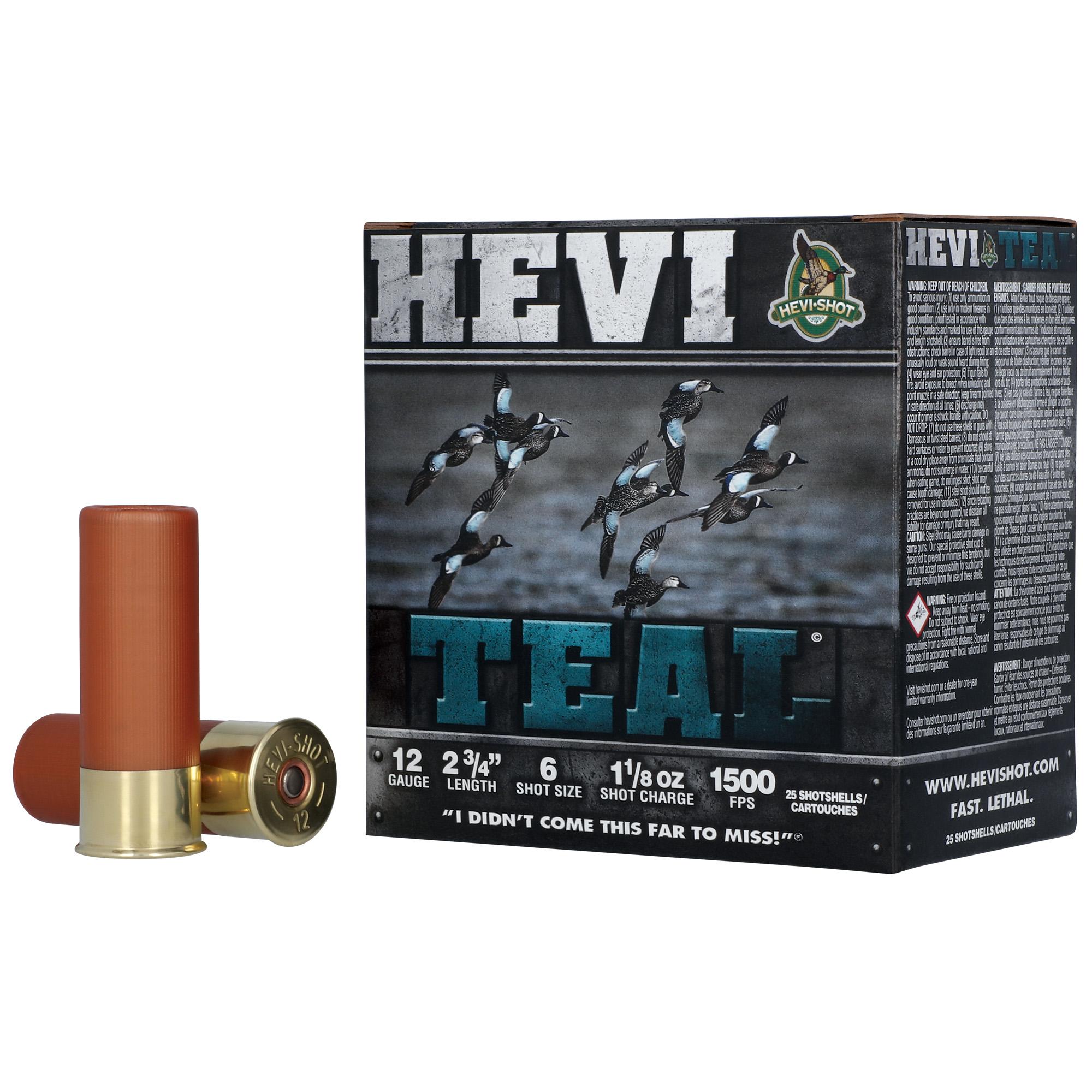 Shot Shell Ammunition HEVI TEAL 12GA 2.75" #6 25/250 image 1