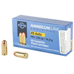 Hand Gun Ammunition PPU 45ACP FMJ 230GR 50/500 image 1