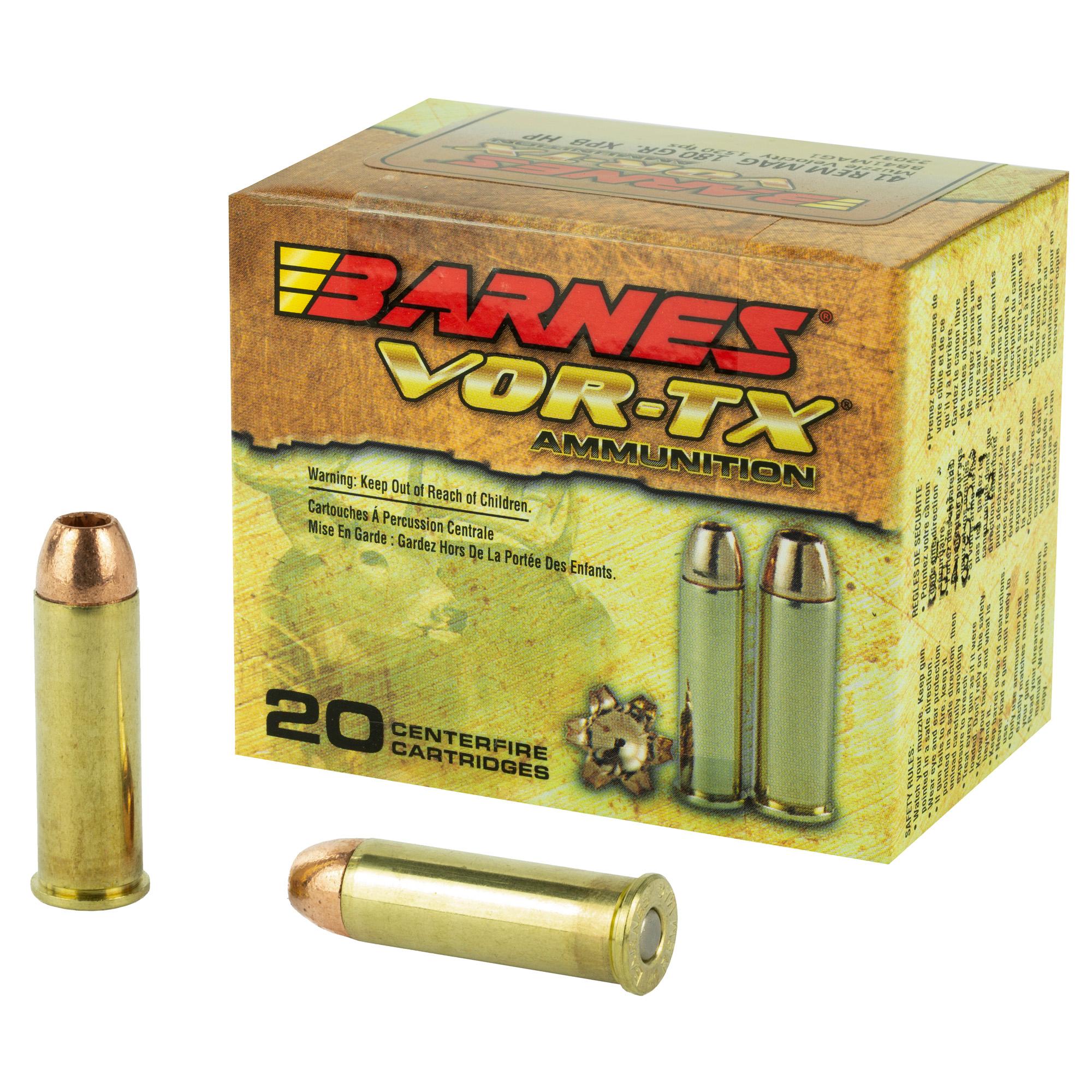 Hand Gun Ammunition BARNES VOR-TX 41MAG 180GR XPB 20/200 image 1