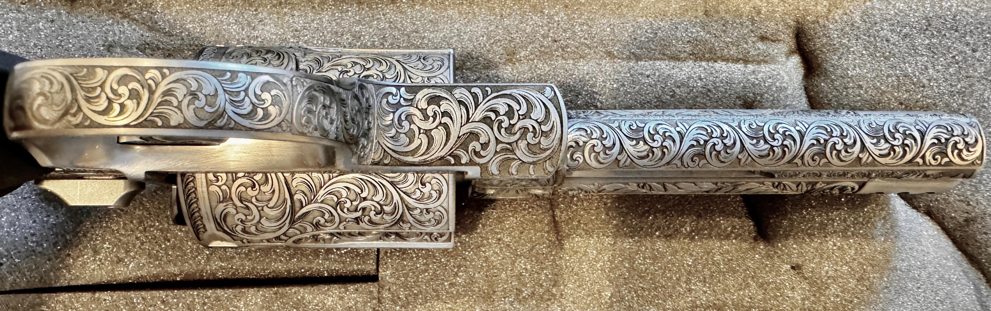 Handguns Absolutely BREATHTAKING Revolver with Full Coverage Custom Engraving! image 4