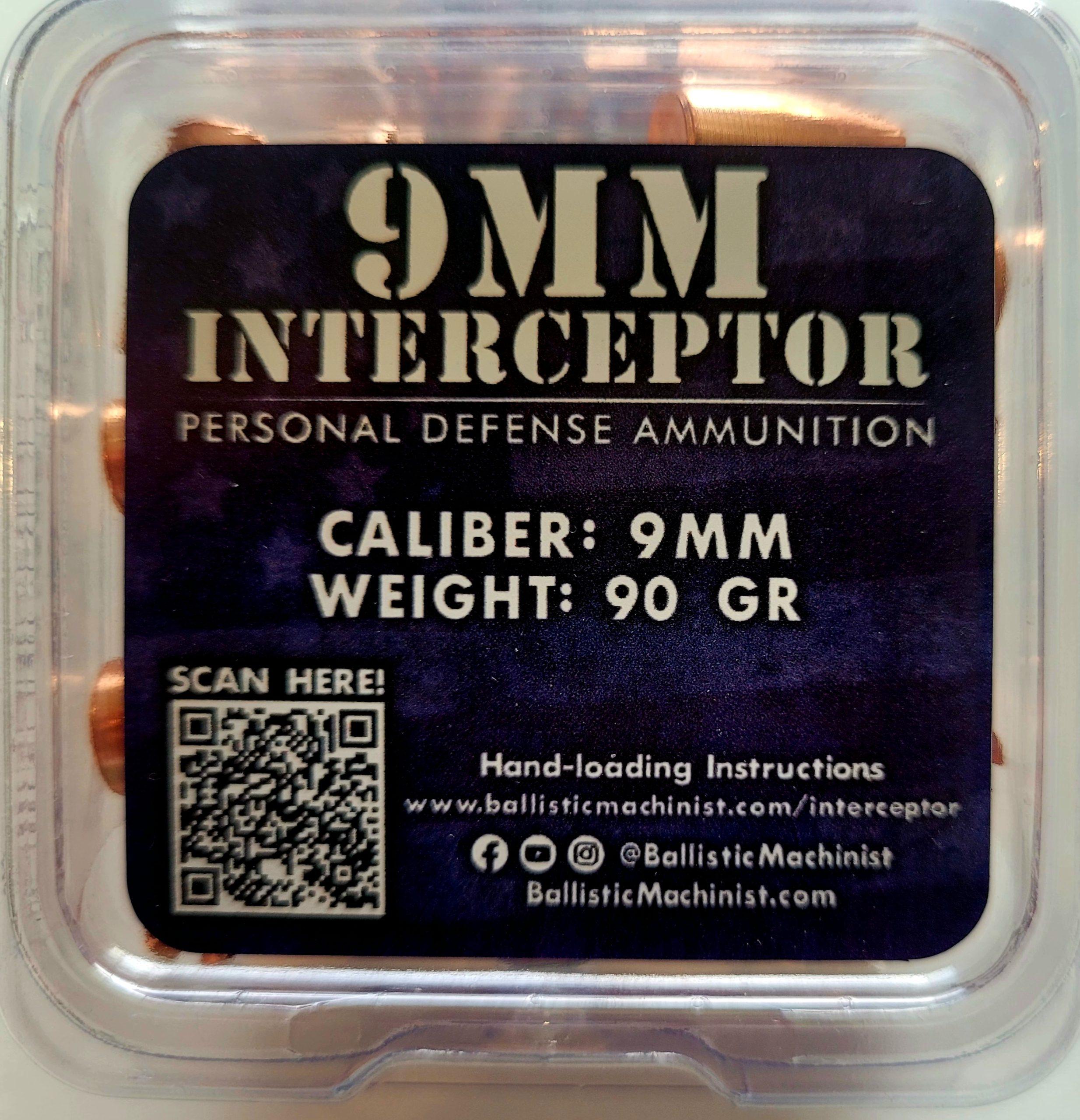 Bullets PROJECTILES 90GR 9MM INTERCEPTORS image 2