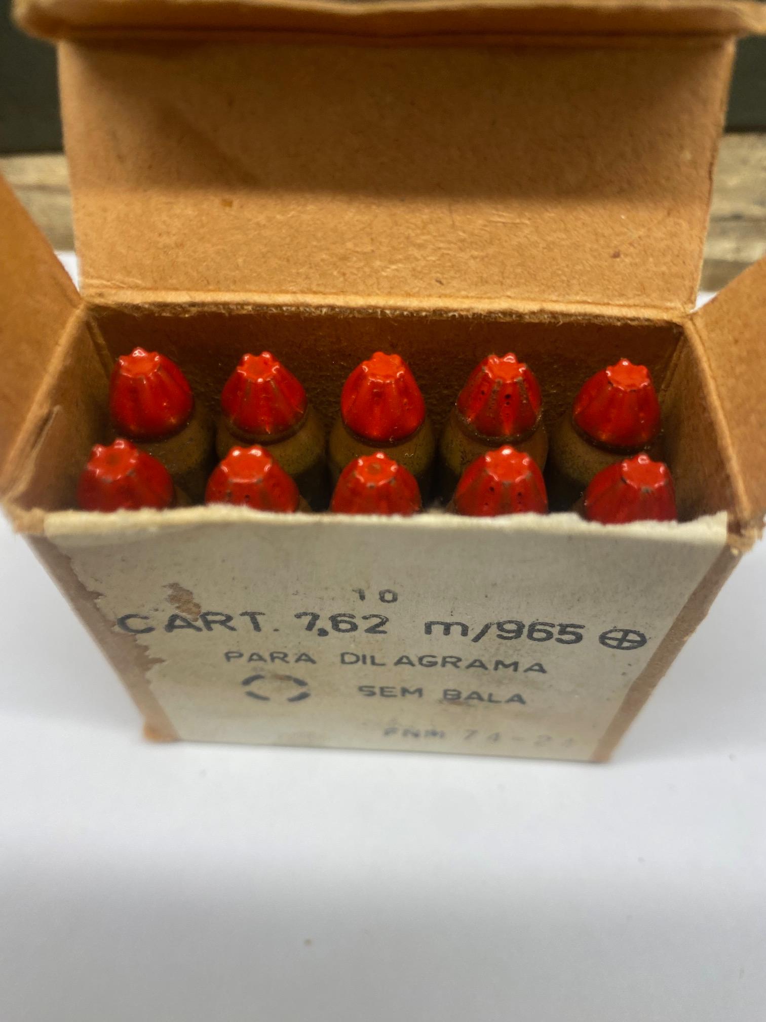 Blank Ammunition 7.62mm Grenade Launching Blank – 10ct Box (1970s Surplus) image 2