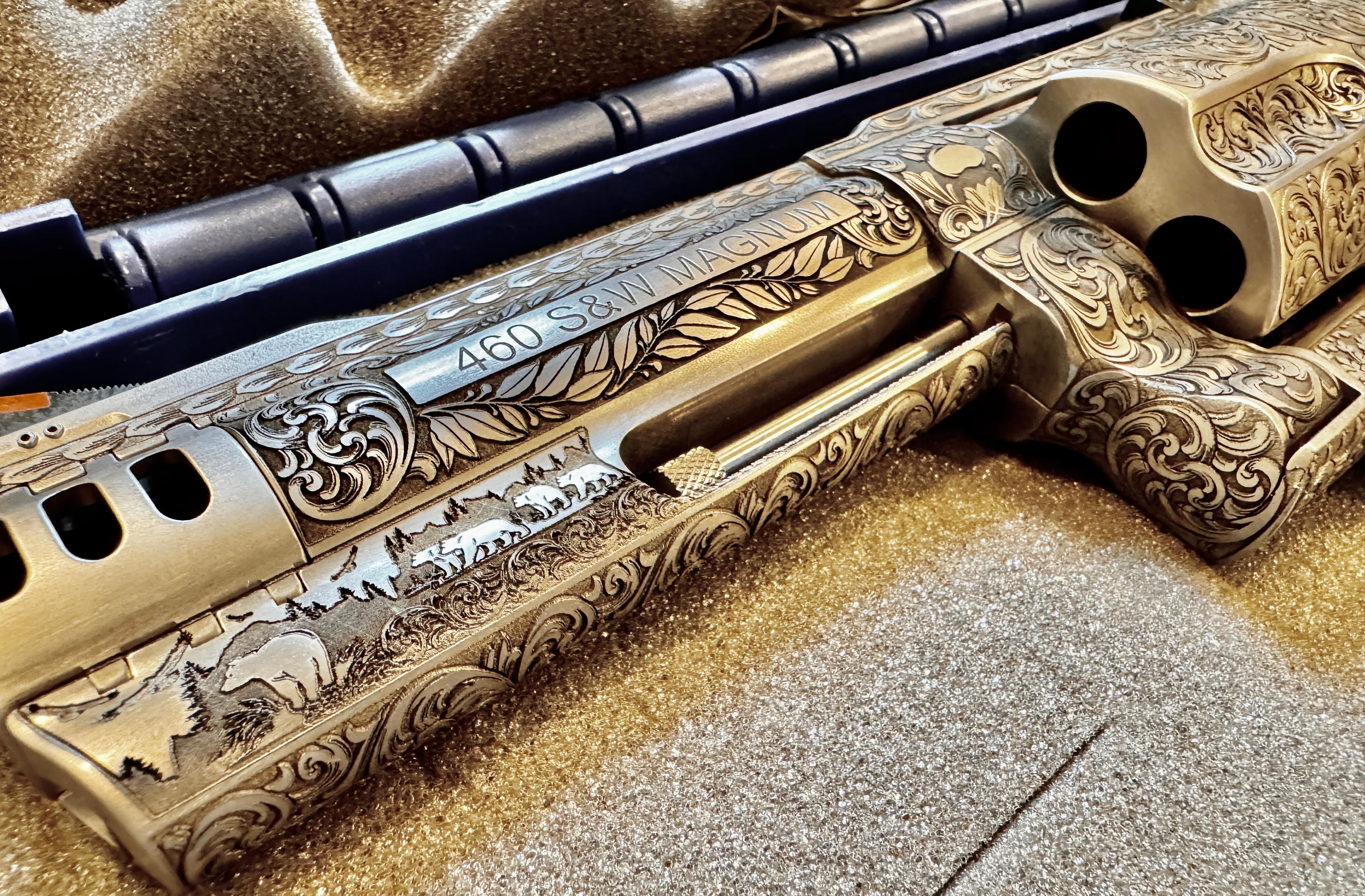 Handguns Absolutely BREATHTAKING Revolver with Full Coverage Custom Engraving! image 3