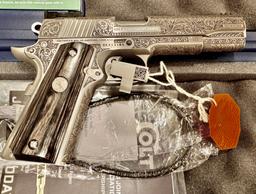 Handguns Absolutely BREATHTAKING Colt 1911 with Full Coverage Custom Engraving! image 1