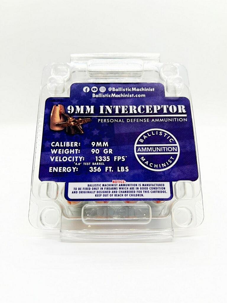 Hand Gun Ammunition 90GR 9MM Interceptor image 6