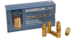Blank Ammunition PRVI Partizan 9mm Luger Blank Ammo – 50 Round Box image 1