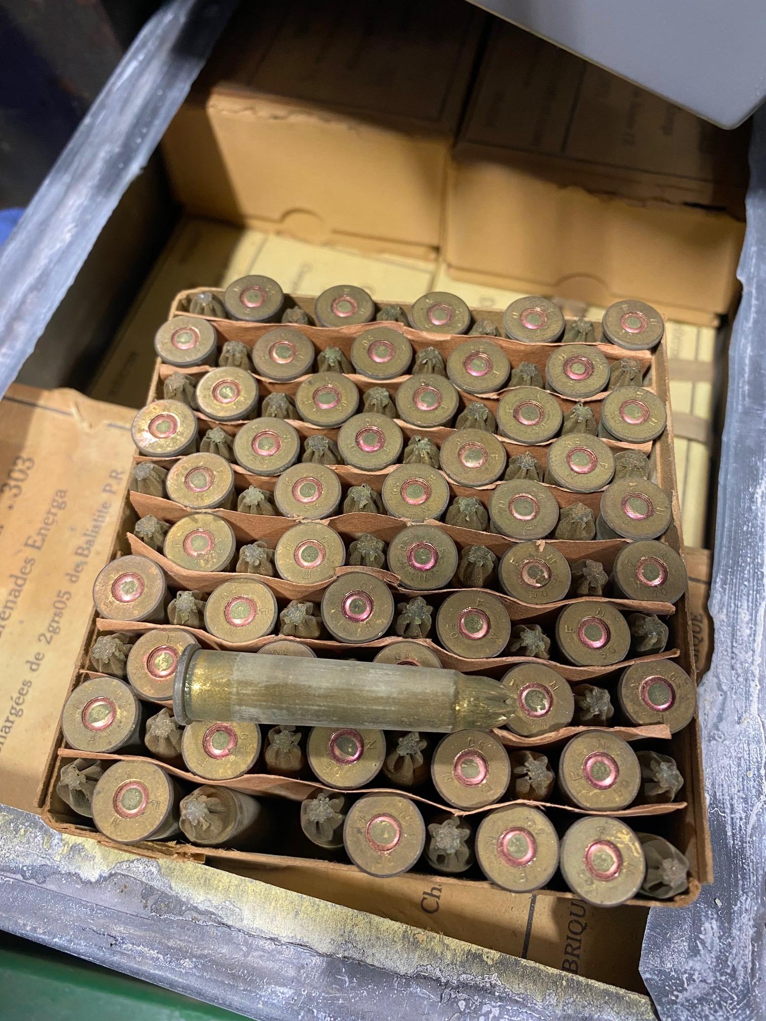 Blank Ammunition 100rds 303 British Grenade Blank FN Surplus 1950s image 2