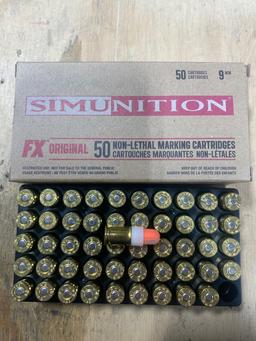 Hand Gun Ammunition 9mm Simunition FX® Marking Rounds – Orange – 50 Rounds image 1
