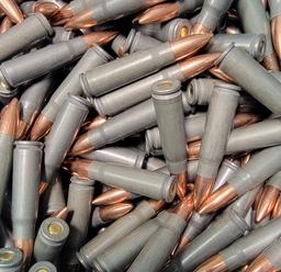 Rifle Ammunition TulAmmo 7.62x39mm, 122 Grain FMJ (Bi-Metal), Steel Case, Berdan Primed – 100 Round Loose Packs image 1